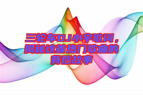 三輪車DJ小宇歌詞，揭秘這首熱門歌曲的背后故事