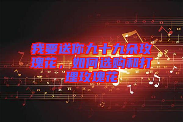 我要送你九十九朵玫瑰花，如何選購和打理玫瑰花