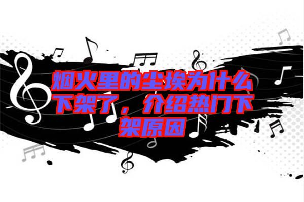 煙火里的塵埃為什么下架了，介紹熱門下架原因