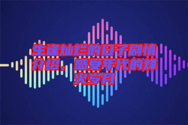 生逢燦爛的日子劇情介紹，感受年代的烽火歲月