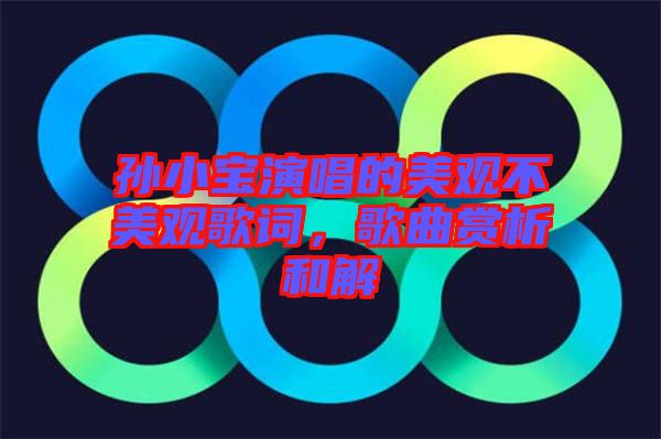 孫小寶演唱的美觀不美觀歌詞，歌曲賞析和解