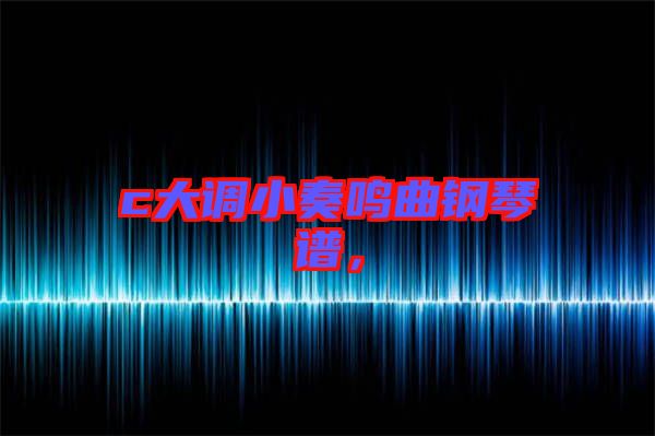 c大調(diào)小奏鳴曲鋼琴譜，