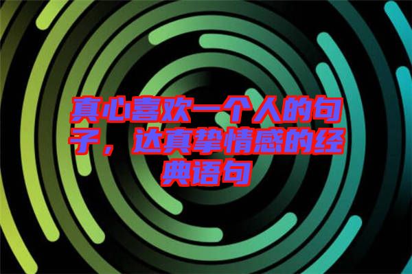 真心喜歡一個(gè)人的句子，達(dá)真摯情感的經(jīng)典語(yǔ)句