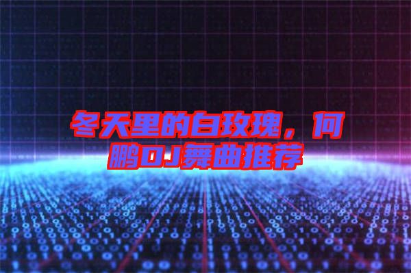 冬天里的白玫瑰，何鵬DJ舞曲推薦