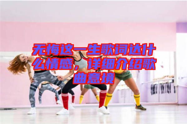 無悔這一生歌詞達什么情感，詳細介紹歌曲意境