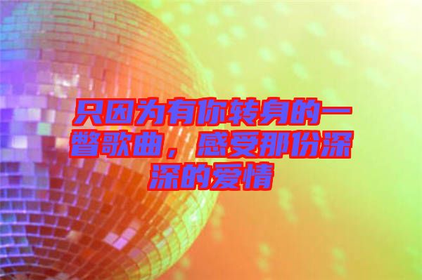 只因?yàn)橛心戕D(zhuǎn)身的一瞥歌曲，感受那份深深的愛情