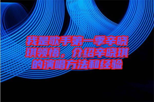 我是歌手第一季辛?xí)早黝I(lǐng)悟，介紹辛?xí)早鞯难莩椒ê徒?jīng)驗(yàn)