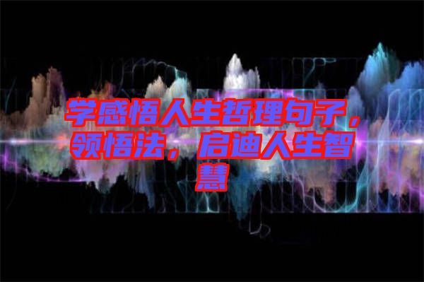 學(xué)感悟人生哲理句子，領(lǐng)悟法，啟迪人生智慧
