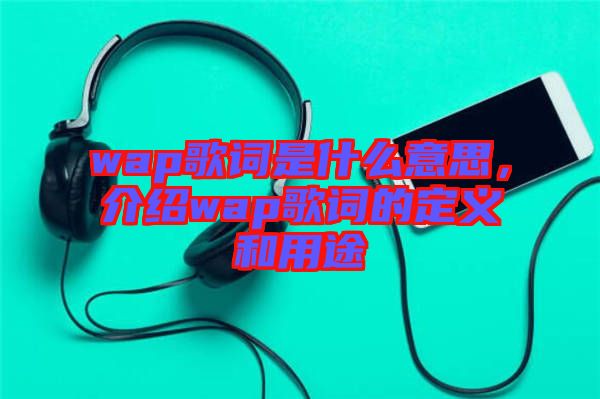 wap歌詞是什么意思，介紹wap歌詞的定義和用途