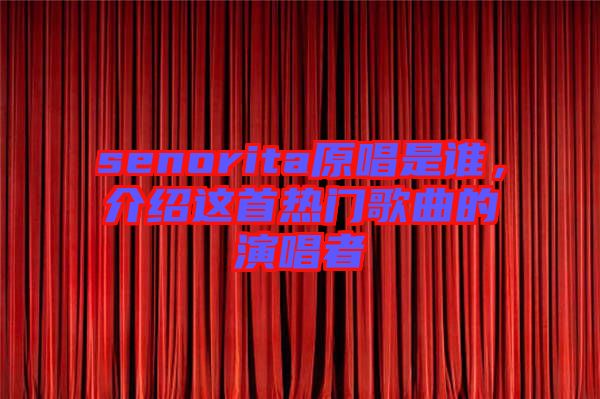 senorita原唱是誰，介紹這首熱門歌曲的演唱者