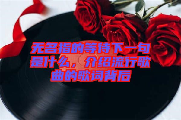 無名指的等待下一句是什么，介紹流行歌曲的歌詞背后