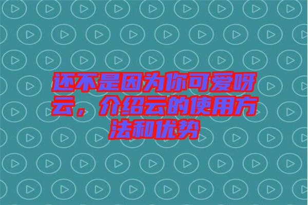 還不是因為你可愛呀云，介紹云的使用方法和優(yōu)勢