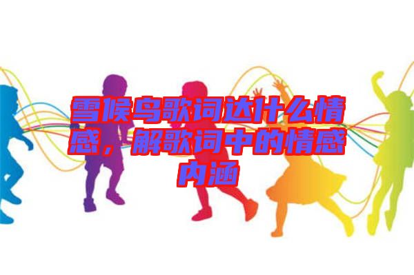 雪候鳥歌詞達(dá)什么情感，解歌詞中的情感內(nèi)涵