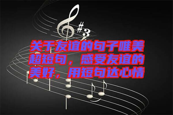 關(guān)于友誼的句子唯美超短句，感受友誼的美好，用短句達(dá)心情