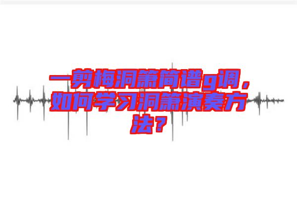 一剪梅洞簫簡(jiǎn)譜g調(diào)，如何學(xué)習(xí)洞簫演奏方法？