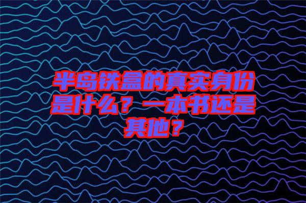半島鐵盒的真實(shí)身份是什么？一本書還是其他？