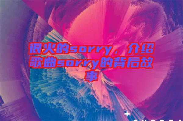 很火的sorry，介紹歌曲sorry的背后故事