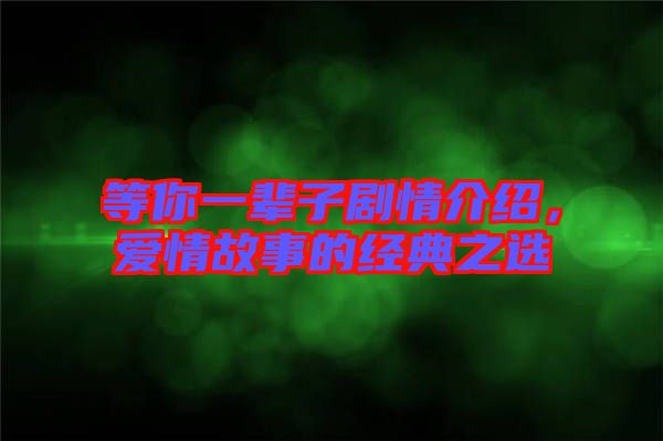 等你一輩子劇情介紹，愛(ài)情故事的經(jīng)典之選