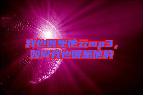 我也很想他云mp3，如何我也很想他的