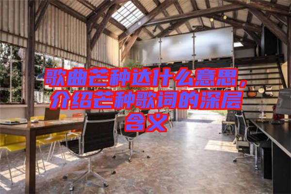 歌曲芒種達(dá)什么意思，介紹芒種歌詞的深層含義