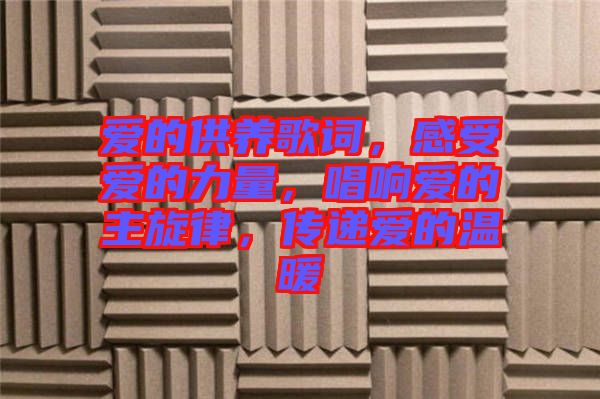 愛的供養(yǎng)歌詞，感受愛的力量，唱響愛的主旋律，傳遞愛的溫暖