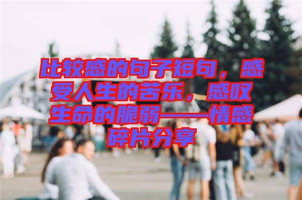 比較感的句子短句，感受人生的苦樂，感嘆生命的脆弱——情感碎片分享