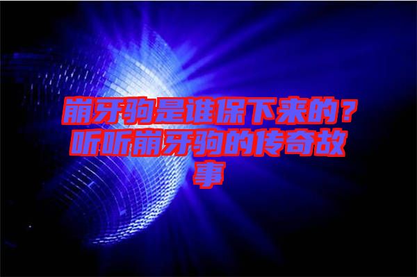 崩牙駒是誰保下來的？聽聽崩牙駒的傳奇故事