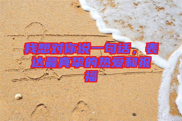 我想對(duì)你說一句話，表達(dá)最真摯的熱愛和祝福
