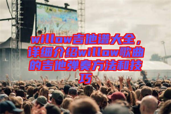 willow吉他譜大全，詳細介紹willow歌曲的吉他彈奏方法和技巧