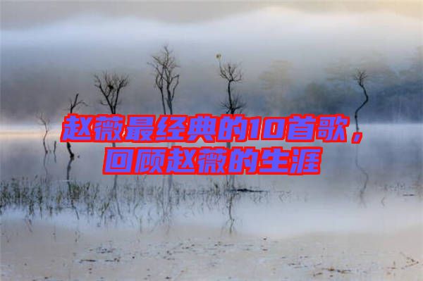 趙薇最經(jīng)典的10首歌，回顧趙薇的生涯
