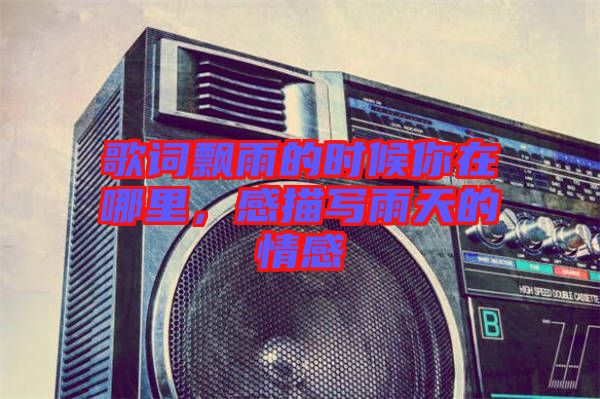 歌詞飄雨的時候你在哪里，感描寫雨天的情感