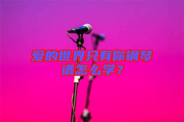 愛的世界只有你鋼琴譜怎么學(xué)？