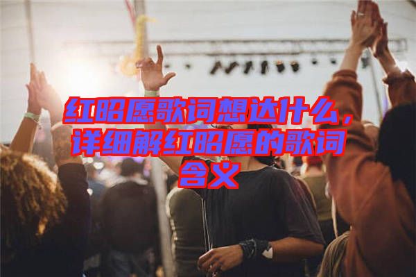 紅昭愿歌詞想達什么，詳細解紅昭愿的歌詞含義