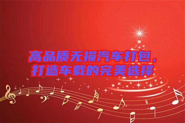 高品質(zhì)無(wú)損汽車(chē)打包，打造車(chē)載的完美選擇