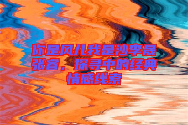你是風(fēng)兒我是沙李晟張睿，探尋中的經(jīng)典情感線索