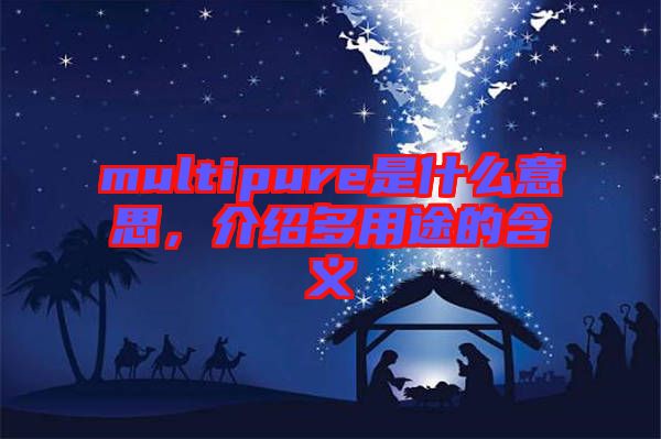 multipure是什么意思，介紹多用途的含義