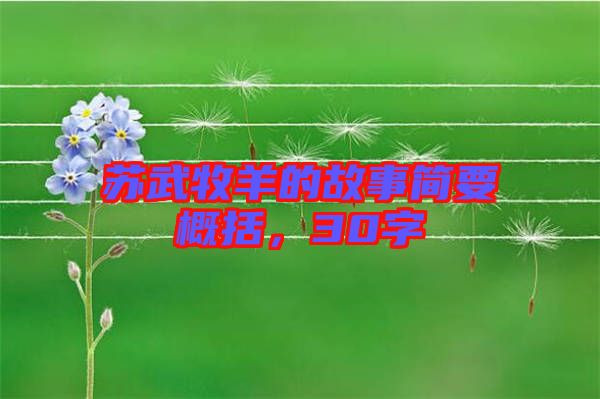 蘇武牧羊的故事簡(jiǎn)要概括，30字