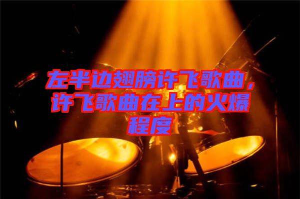 左半邊翅膀許飛歌曲，許飛歌曲在上的火爆程度