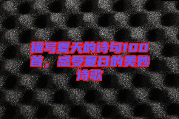 描寫(xiě)夏天的詩(shī)句100首，感受夏日的美妙詩(shī)歌