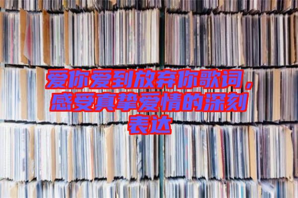 愛(ài)你愛(ài)到放棄你歌詞，感受真摯愛(ài)情的深刻表達(dá)