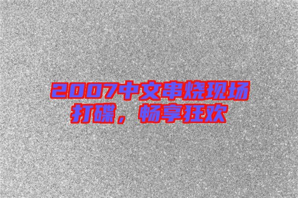 2007中文串燒現(xiàn)場(chǎng)打碟，暢享狂歡