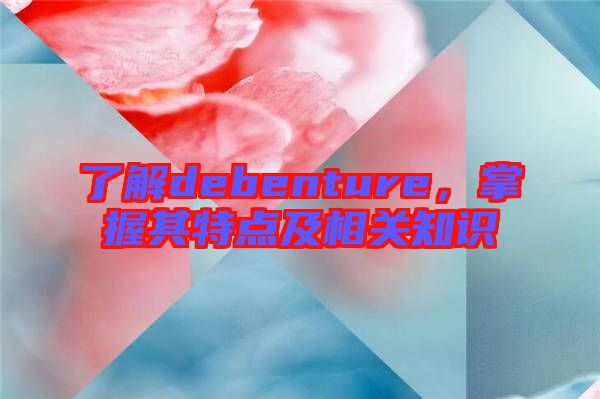 了解debenture，掌握其特點(diǎn)及相關(guān)知識(shí)