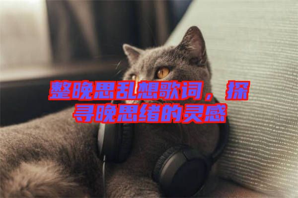 整晚思亂想歌詞，探尋晚思緒的靈感