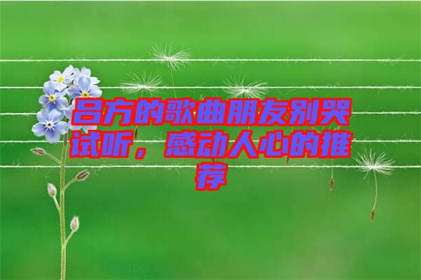 呂方的歌曲朋友別哭試聽，感動人心的推薦