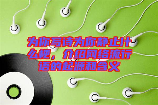 為你寫詩為你靜止什么梗，介紹網(wǎng)絡流行語的起源和含義
