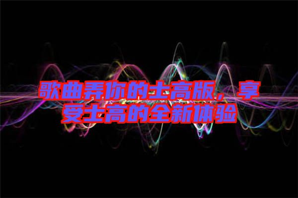 歌曲弄你的士高版，享受士高的全新體驗