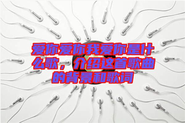 愛(ài)你愛(ài)你我愛(ài)你是什么歌，介紹這首歌曲的背景和歌詞