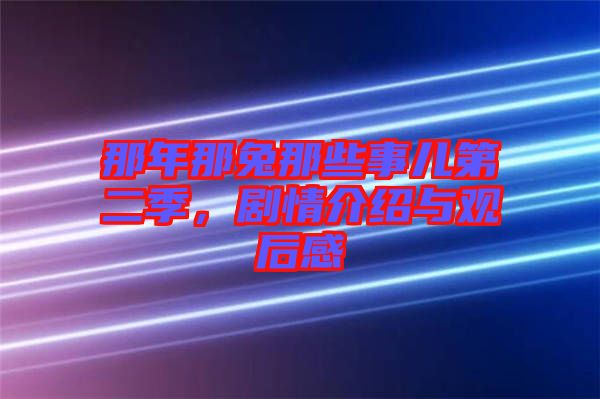 那年那兔那些事兒第二季，劇情介紹與觀后感