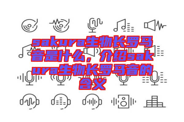sakura生物長羅馬音是什么，介紹sakura生物長羅馬音的含義