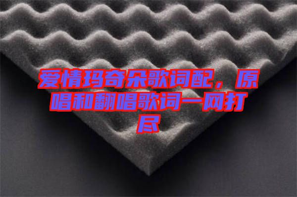 愛情瑪奇朵歌詞配，原唱和翻唱歌詞一網打盡